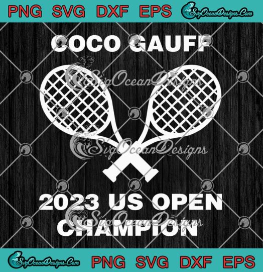Vintage 2023 US Open Champion SVG, Coco Gauff 2023 SVG PNG EPS DXF PDF, Cricut File