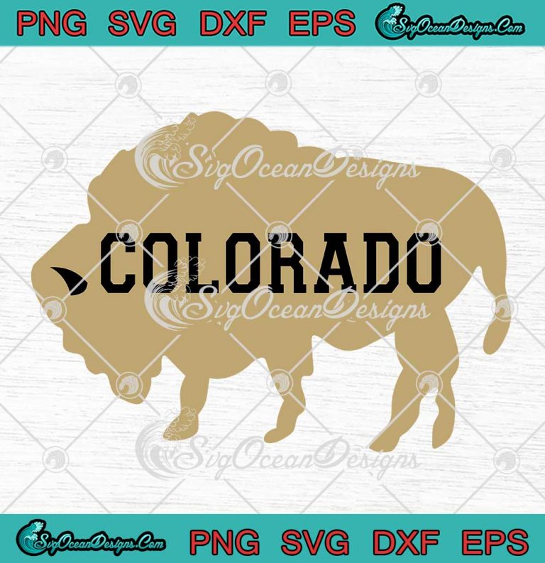 Vintage Colorado Game Day Buffalo SVG - CU Boulder Game Day SVG PNG EPS DXF PDF, Cricut File