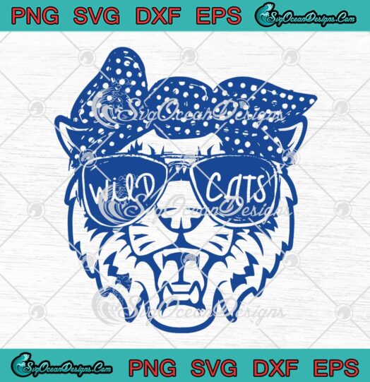 WildCats Messy Headband Sunglasses SVG - Kentucky Wildcats Football SVG PNG EPS DXF PDF, Cricut File