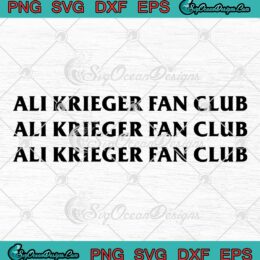 Ali Krieger Fan Club 2023 SVG - NJ NY Gotham FC SVG - Ali Krieger Soccer Player SVG PNG EPS DXF PDF, Cricut File