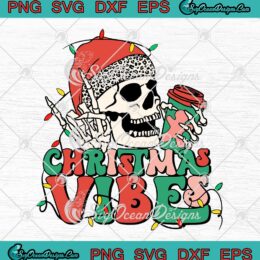 Christmas Vibes Skeleton Coffee SVG - Retro Christmas Coffee Lovers SVG PNG EPS DXF PDF, Cricut File