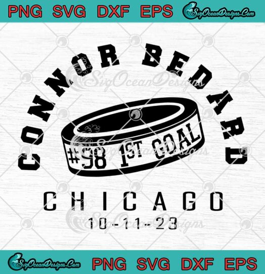 Connor Bedard 1st Goal SVG - Chicago Blackhawks Player SVG - NHL Hockey SVG PNG EPS DXF PDF, Cricut File