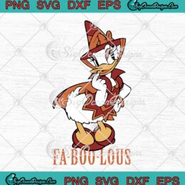 Disney Daisy Duck Witch Faboolous SVG - Disney Halloween SVG PNG EPS DXF PDF, Cricut File