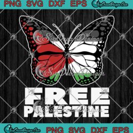 Free Palestine Butterfly SVG - Palestine Flag SVG - I Stand With Palestine SVG PNG EPS DXF PDF, Cricut File