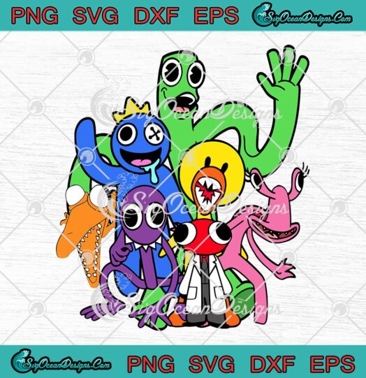 Game Roblox Rainbow Friends SVG - Cute Rainbow Friends Kids Boys Girls SVG PNG EPS DXF PDF, Cricut File