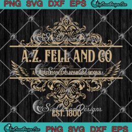 Good Omens A.Z Fell And Co SVG, Antiquarian And Unusual Books SVG PNG EPS DXF PDF, Cricut File