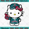Hello Kitty Arizona Diamondbacks SVG - Hello Kitty Number One SVG - Baseball SVG PNG EPS DXF PDF, Cricut File