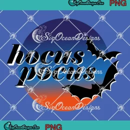 Hocus Pocus Bat Halloween PNG - Vintage Spooky Season PNG JPG Clipart, Digital Download