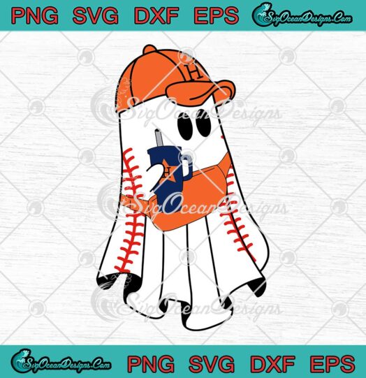 Houston Astros Boujee Stanley Ghost SVG - Halloween Astros Baseball SVG PNG EPS DXF PDF, Cricut File
