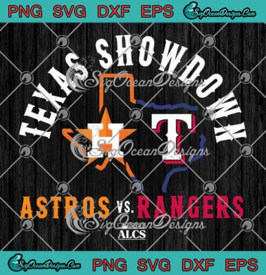 Houston Astros Vs Texas Rangers SVG - 2023 ALCS Texas Showdown SVG PNG