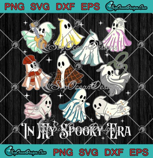 In My Spooky Era Music Lovers SVG - Cute Ghost Halloween Costume SVG PNG EPS DXF PDF, Cricut File