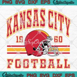 Kansas City Football 1960 Vintage SVG - KC Chiefs NFL Football SVG PNG EPS DXF PDF, Cricut File