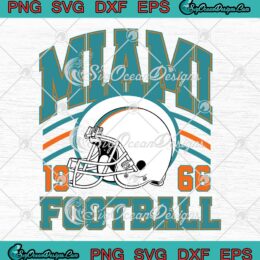 Miami Dolphins Football 1966 SVG - Vintage Sunday Helmet NFL SVG PNG EPS DXF PDF, Cricut File