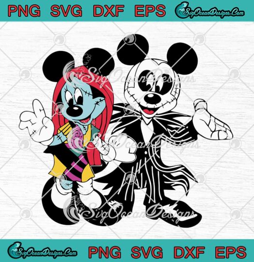 Mickey And Minnie Horror Movie SVG - Halloween Scary Killers SVG PNG EPS DXF PDF, Cricut File