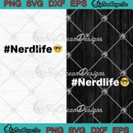 Nerd Life Nerd Emoji SVG - Smiley Face With Geek Glasses SVG PNG EPS DXF PDF, Cricut File