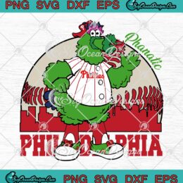 Phillies Phanatic Cartoon Baseball SVG - Vintage Philadelphia Phillies SVG PNG EPS DXF PDF, Cricut File