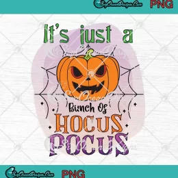 Scary Pumpkin Halloween PNG - It's Just A Bunch Of Hocus Pocus PNG JPG Clipart, Digital Download