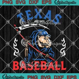 Texas Ranger Reaper Baseball SVG - Texas Ranger Grim Reaper SVG PNG EPS DXF PDF, Cricut File