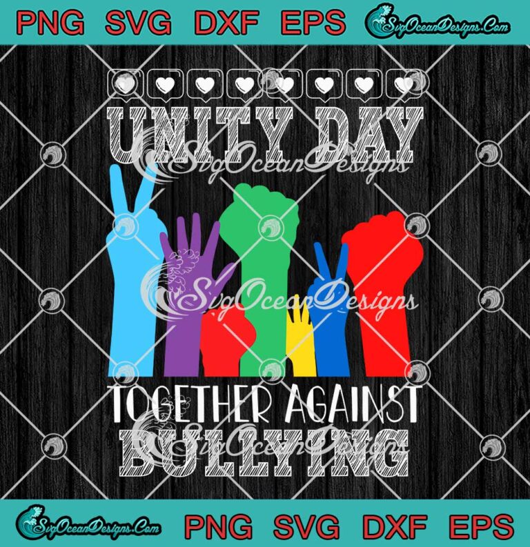 Unity Day Together Against Bullying SVG - Anti Bullying SVG - Unity Day Orange Kids SVG PNG EPS DXF PDF, Cricut File
