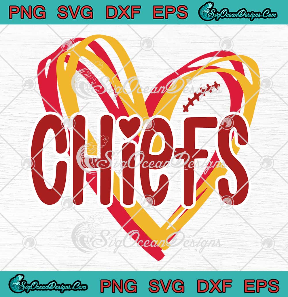 KC Heart SVG Love Kansas City SVG PNG DXF Chiefs