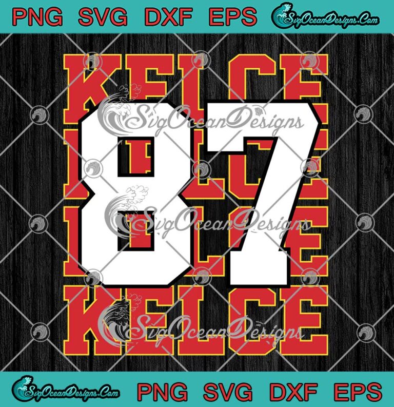 Vintage Kelce 87 Travis Kelce SVG - Kansas City Chiefs Football SVG PNG EPS DXF PDF, Cricut File