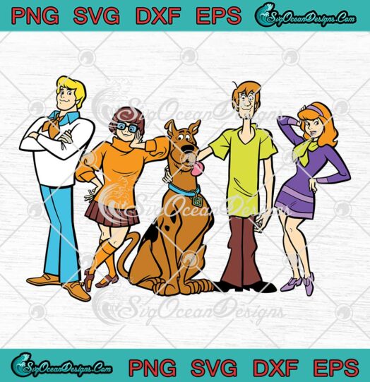 Vintage Scooby Doo Characters SVG - Scooby Doo Cartoon Friends SVG PNG EPS DXF PDF, Cricut File