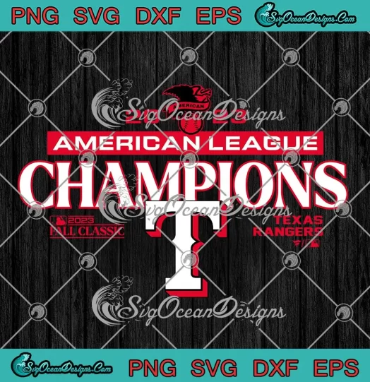 2023 American League Champions SVG - 2023 Fall Classic SVG - Texas Rangers SVG PNG, Cricut File