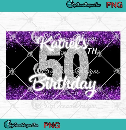 50th Birthday Purple Blink Blink PNG - Custom Name Birthday Gift Tumbler PNG JPG Clipart, Digital Download