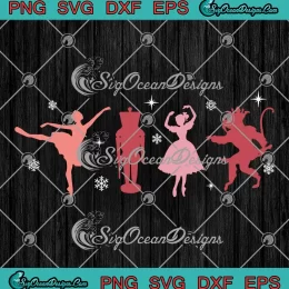 Christmas Nutcracker Ballet Festive SVG - Nutcracker Ballet SVG - Christmas SVG PNG, Cricut File