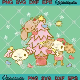 Cinnamoroll Merry Christmas SVG - Cute Hello Kitty Christmas SVG PNG, Cricut File