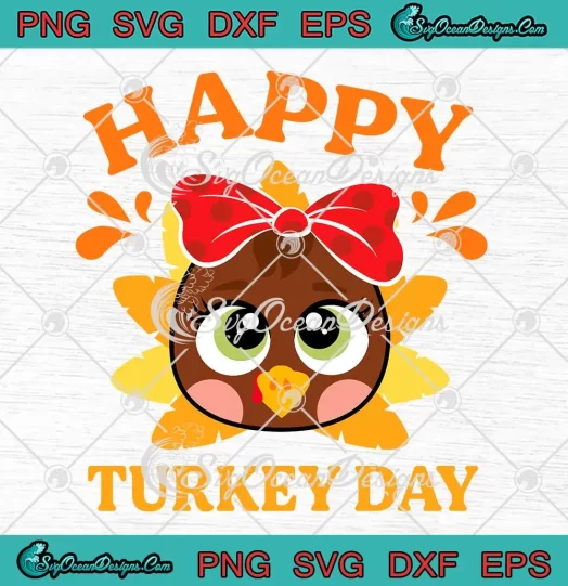 Cute Pilgrim Turkey Happy Turkey Day SVG - Happy Thanksgiving Day SVG PNG, Cricut File