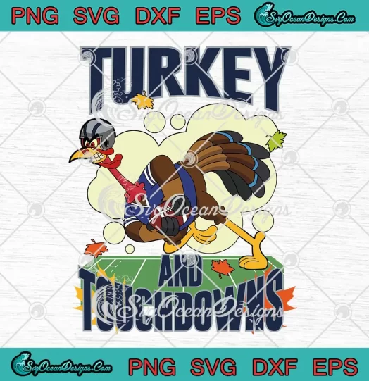 Dallas Cowboys Thanksgiving SVG - Turkey And Touchdowns SVG PNG, Cricut File
