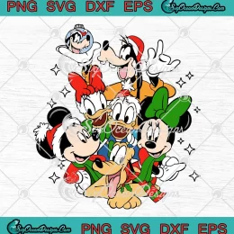 Disney Mickey And Friends Christmas SVG - Magic Kingdom Xmas Gift SVG PNG EPS DXF PDF, Cricut File