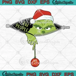 Ew People Merry Grinchmas SVG - Santa Grinch Christmas SVG PNG, Cricut File