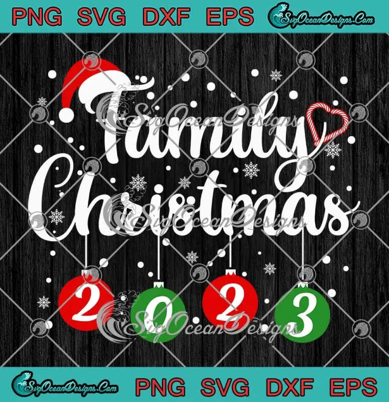 Family Christmas 2023 Svg - Matching Santa Family Christmas Svg Png 