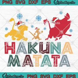 Hakuna Matata Christmas Disney SVG - Animal Kingdom Christmas SVG PNG, Cricut File