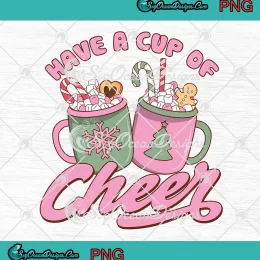 Have A Cup Of Cheer Christmas PNG - Gingerbread Cookie PNG - Christmas Hot Cocoa PNG JPG Clipart, Digital Download