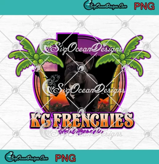 KC Frenchies Texas Map Retro PNG - Cute Custom Design PNG JPG Clipart, Digital Download