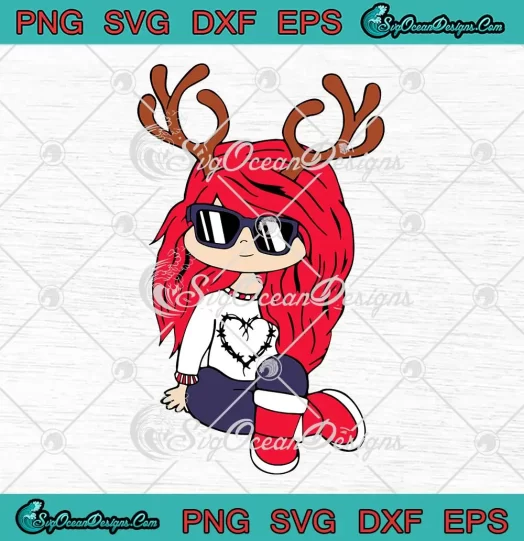Karol G Christmas Reindeer SVG - Baby Karol G SVG - Merry Christmas SVG PNG, Cricut File