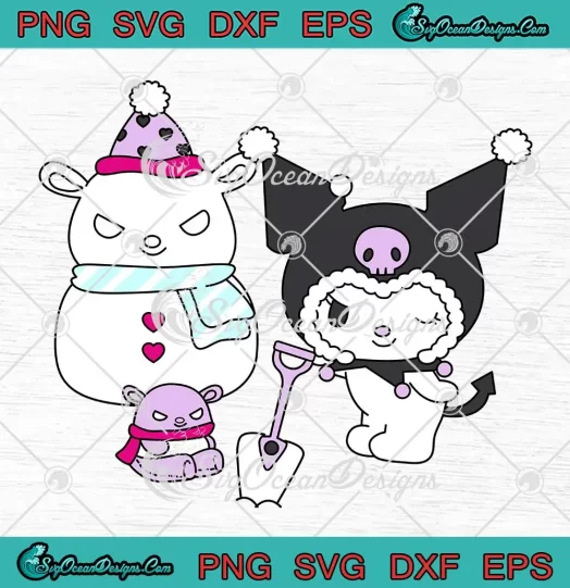Kuromi Baku Magical Christmas SVG - Hello Kitty Christmas SVG PNG, Cricut File