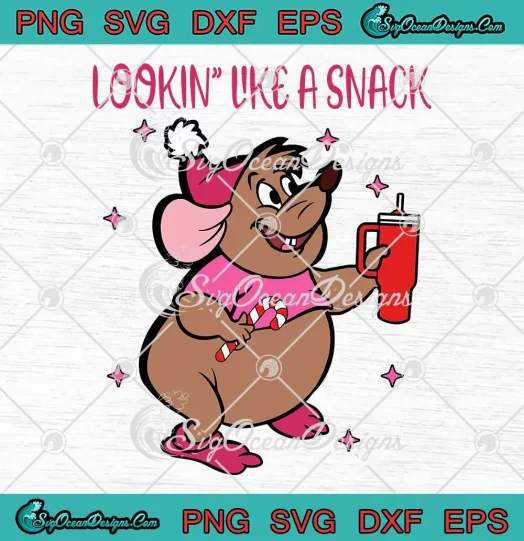 Looking Like A Snack Christmas SVG - Cute Gus Gus SVG - Cinderella Christmas SVG PNG, Cricut File