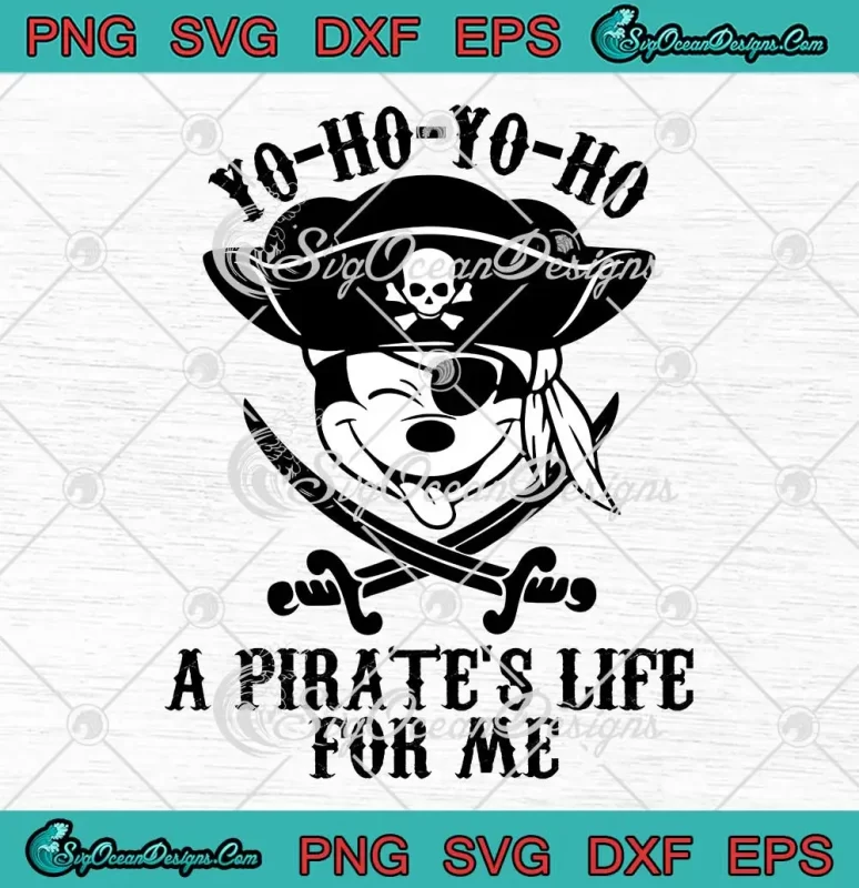 Mickey A Pirate's Life For Me SVG - Disney Pirates Of The Caribbean SVG