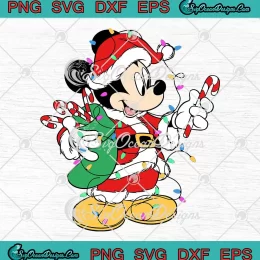 Mickey Mouse Christmas Lights SVG - Disney Couples Christmas SVG PNG, Cricut File