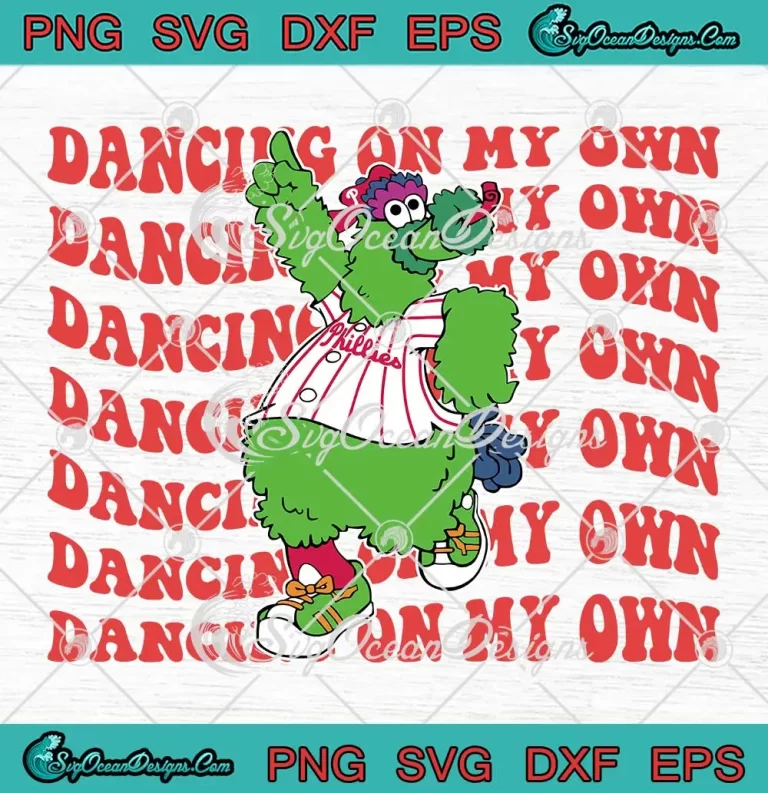 Retro Dancing On My Own SVG - Philadelphia Phillies Phanatic SVG PNG EPS DXF PDF, Cricut File
