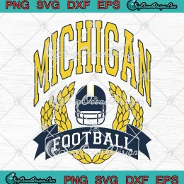 Retro Michigan Football NCAA SVG - Michigan Wolverines Football SVG PNG, Cricut File