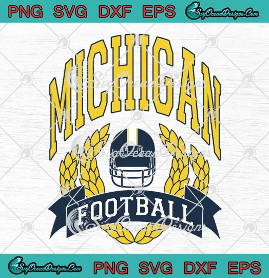 Retro Michigan Football NCAA SVG - Michigan Wolverines Football SVG PNG, Cricut File