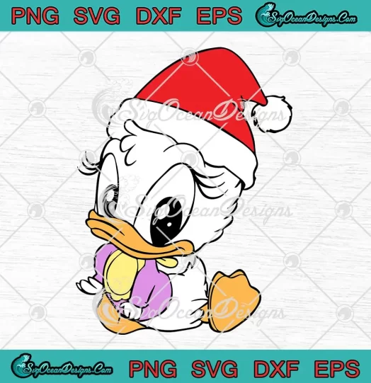 Santa Baby Duck Christmas SVG - Cute Xmas Gift SVG PNG, Cricut File