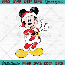 Santa Mickey Mouse Christmas SVG - Disney Merry Christmas SVG PNG, Cricut File