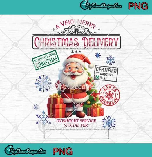 Santa Sack Christmas Gift PNG - A Very Merry Christmas Delivery PNG JPG Clipart, Digital Download