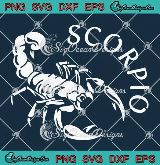 Scorpio Zodiac Horoscope SVG - Scorpio Zodiac Birthday Gift SVG PNG, Cricut File